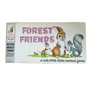 Vintage Forest Friends Board Game 1956 Milton Bradley Kids Animal Game Complete